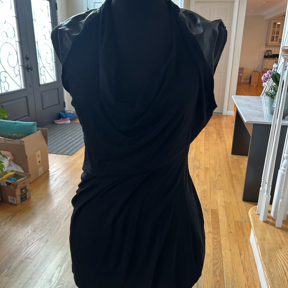 Elegant Black Draped Dress